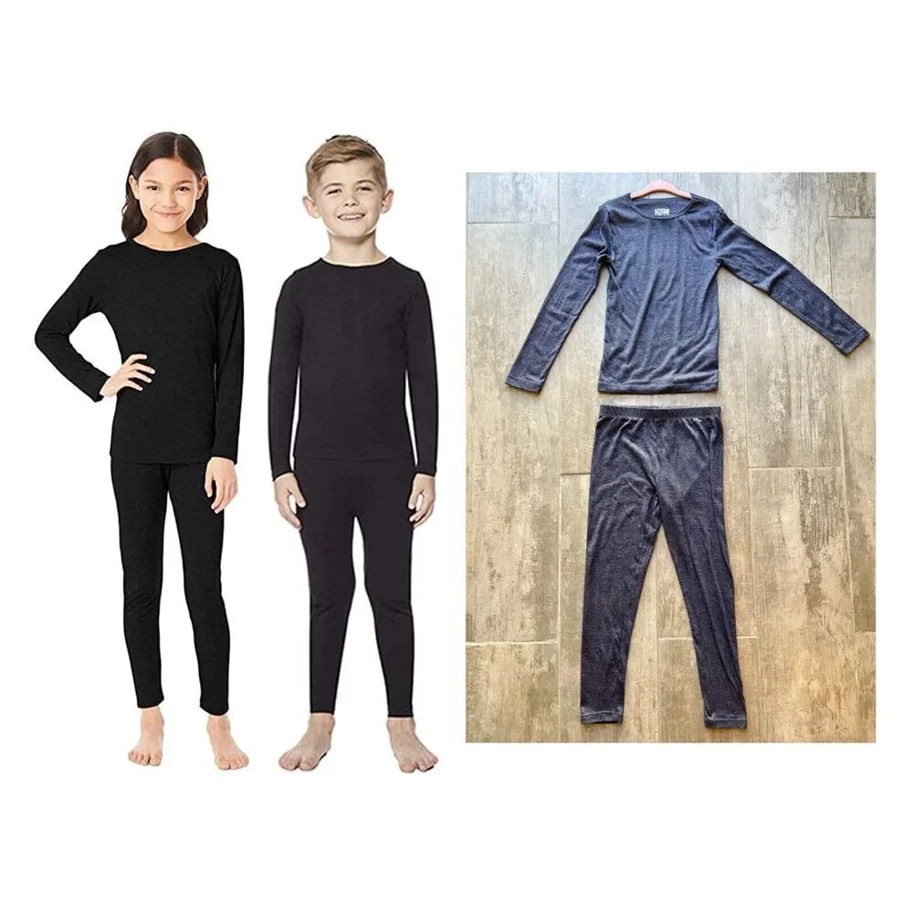 32 DEGREES Kid's Heat Base Layer Set 2 Piece Long Sleeve Top & Leggings 6 Small
